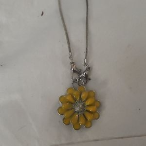 Sunflower silver adjustable bracelet